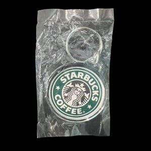 Starbucks Original Logo Keychain Lucite Pendant Fob Coffee Key Ring Vintage